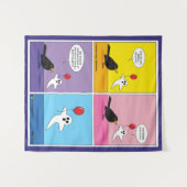 反対側のゴール漫画 タペストリー (正面(横))