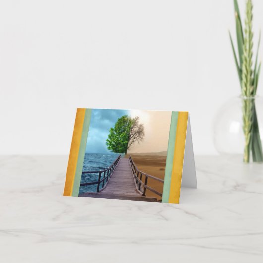 反対側のビューのノートカード カード (正面)