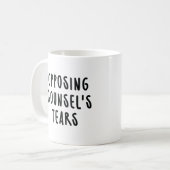 反対弁護人の涙のおもしろい弁護士 コーヒーマグカップ (正面左)