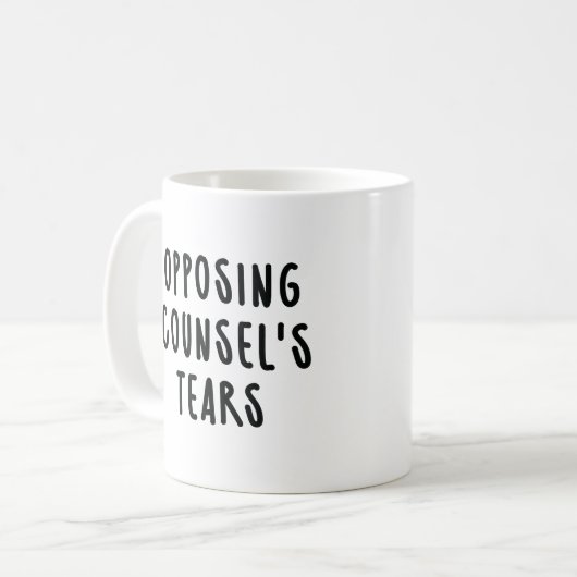 反対弁護人の涙のおもしろい弁護士 コーヒーマグカップ (正面左)