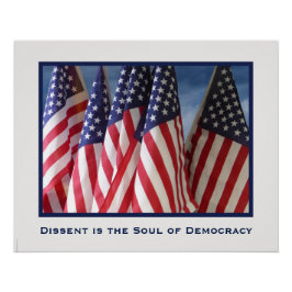 反対意見は民主主義の魂のポスター25" x 20" ポスター