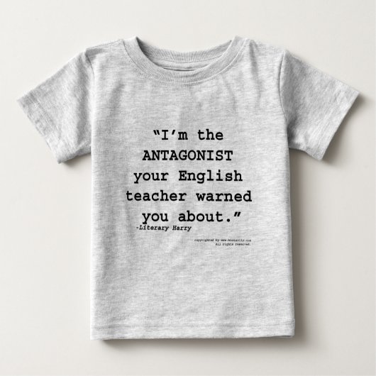 反対者はあなたの英語の先生警告しました ベビーTシャツ (正面)