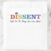 反対RBGステッカー 長方形シール (バッグ)