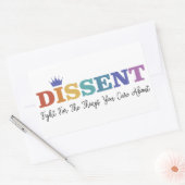 反対RBGステッカー 長方形シール (封筒)