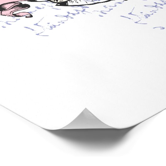 反射かわいらし小石™ ポスター (角)