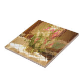 反射した花のアートプリント タイル (側面)