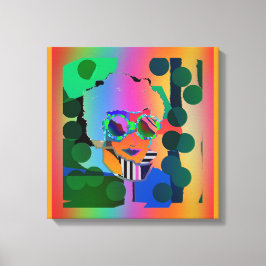 反射するレンズを通して見る キャンバスプリント