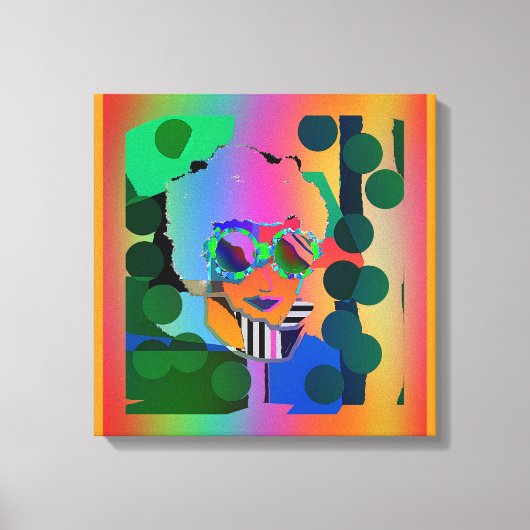 反射するレンズを通して見る キャンバスプリント (正面)