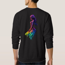 反射する女性 スウェットシャツ