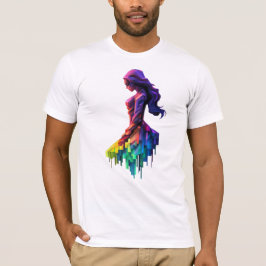 反射する女性 Tシャツ