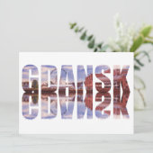 反射する旧市街の景観があるグダニスクのテキスト (スタンド正面)