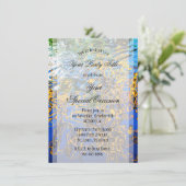 反射する水の波紋抽象アート 招待状 (スタンド正面)