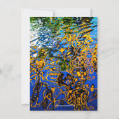 反射する水の波紋抽象アート 招待状 (裏面)