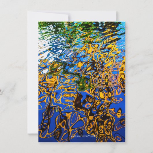 反射する水の波紋抽象アート 招待状 (裏面)