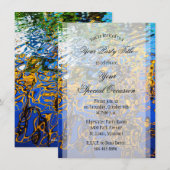 反射する水の波紋 アブストラクト アート 招待状 (正面/裏面)