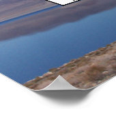 反射する湖の山写真家族の木のポスター ポスター (角)