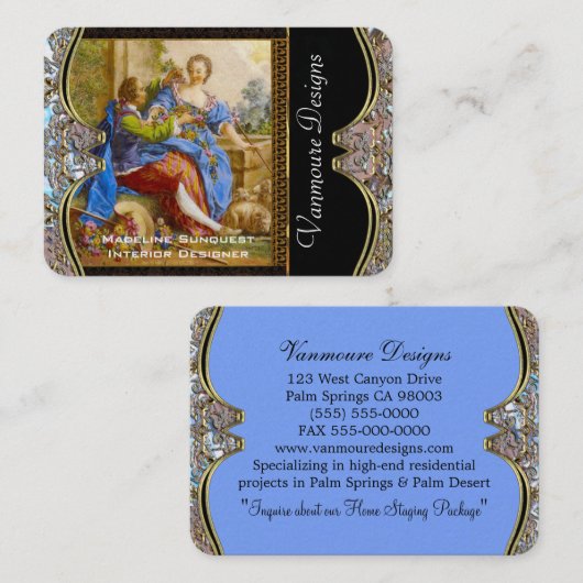 反射のエレガントなプロフェッショナルを過ぎて 名刺 (正面/裏面)