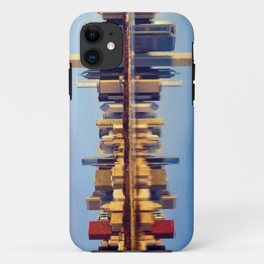 反射のシカゴのスカイラインの眺め Case-Mate iPhoneケース (裏面)