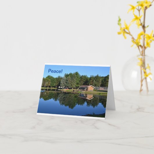 反射のメッセージカード カード (黄色い花)