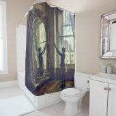 反射🪞の変更 – シュールレアリストの夢の風景 シャワーカーテン (インサイチュ)