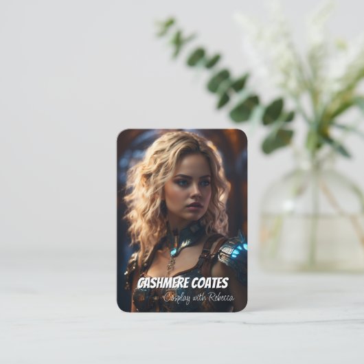 反射の破片 | QRコード+両面 名刺 (スタンド正面)