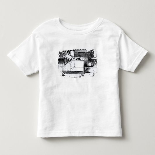 反射の箱形カメラのobscura トドラーTシャツ (正面)