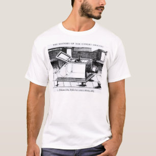 反射の箱形カメラのobscura tシャツ