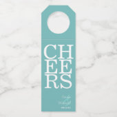 反射の結婚応援ティール（緑がかった色）ID774 ボトルネックタグ (正面)