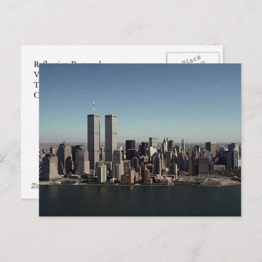 反射はがきWTCツインタワー澄んズデイNYC ポストカード (正面/裏面)