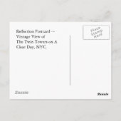 反射はがきWTCツインタワー澄んズデイNYC ポストカード (裏面)