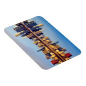 反射を持つシカゴのスカイラインの表示 マグネット (右側)