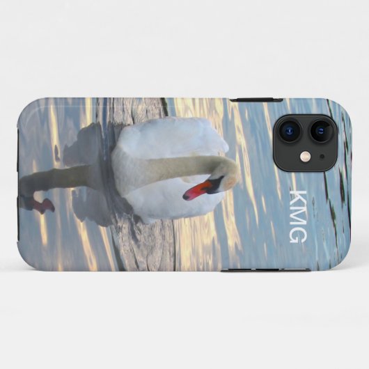 反射を持つ白鳥 Case-Mate iPhoneケース (裏面(横))