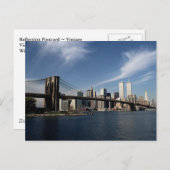 反射を覚える~ツインタワーズWTC NYC ポストカード (正面/裏面)