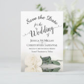 反射アイボリーホワイトローズロマンチック結婚ズ セーブザデート (スタンド正面)