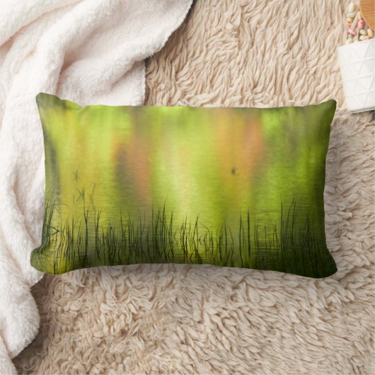 反射イン鏡湖 |ヨセミテ ランバークッション (ブランケット)