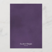 反射エレガントアメジストパープルバラ結婚ズ メニュー (裏面)