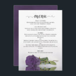 反射エレガントアメジストパープルバラ結婚ズ メニュー<br><div class="desc">この美しい結婚デザインはエレガント、台本の書名と長い茎を持つアメジスト紫のバラが横に横に並びシンプルて独身の、水のプールに映るを持つだ。</div>