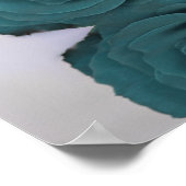 反射エレガントティール(緑がかった色)バラシッ結婚ク歓迎 ポスター (角)