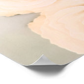 反射エレガント桃バラシック結婚ズウェルカム ポスター (角)