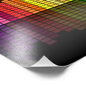 反射カラフル付き音楽イコライザ、カッコいいテクノ フォトプリント            (角)