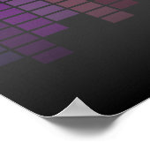 反射カラフル付き音楽イコライザ、カッコいいテクノ ポスター (角)