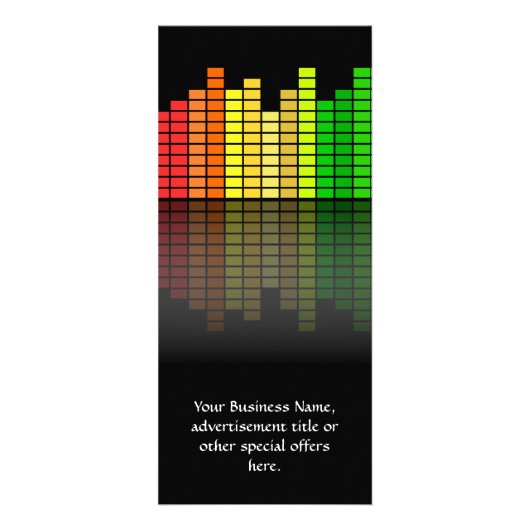 反射カラフル付き音楽イコライザ、カッコいいテクノ ラックカード (正面)