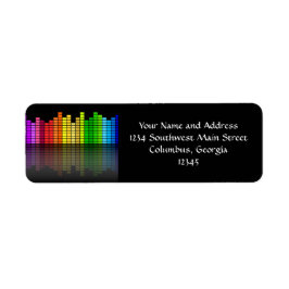 反射カラフル付き音楽イコライザ、カッコいいテクノ ラベル