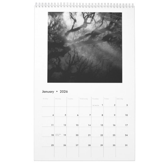 反射カレンダー カレンダー (1月 2026)