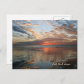 反射サンセット、ケーブルビーチ、ブルーーム、オーストラリア ポストカード (正面/裏面)