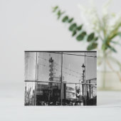 反射サンドキャッスルウィンドウB/W ポストカード (スタンド正面)