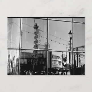 反射サンドキャッスルウィンドウB/W ポストカード