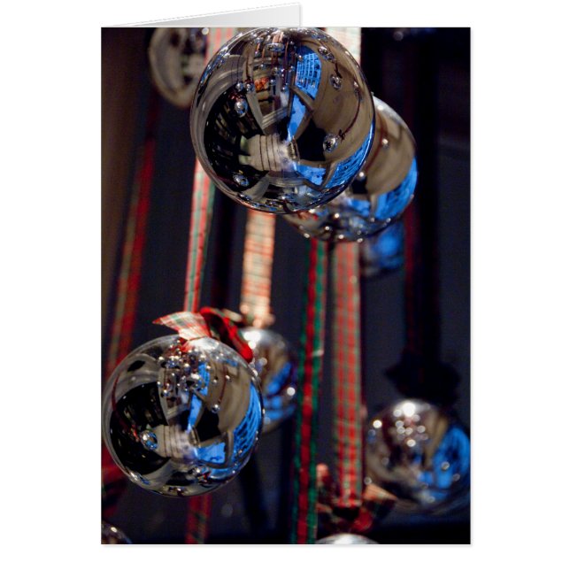 反射シルバークリスマスオーナメント (正面)