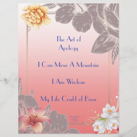 反射タイトルページのパーソナライズされた紙 (裏面)