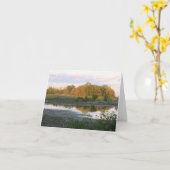 反射ツリー – 空白の Greeting Card カード (黄色い花)